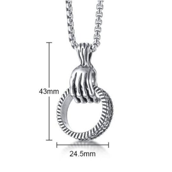 ❤️Vintage Fitness punk style skeleton Necklace , N90201P123 - Picture 4 of 13